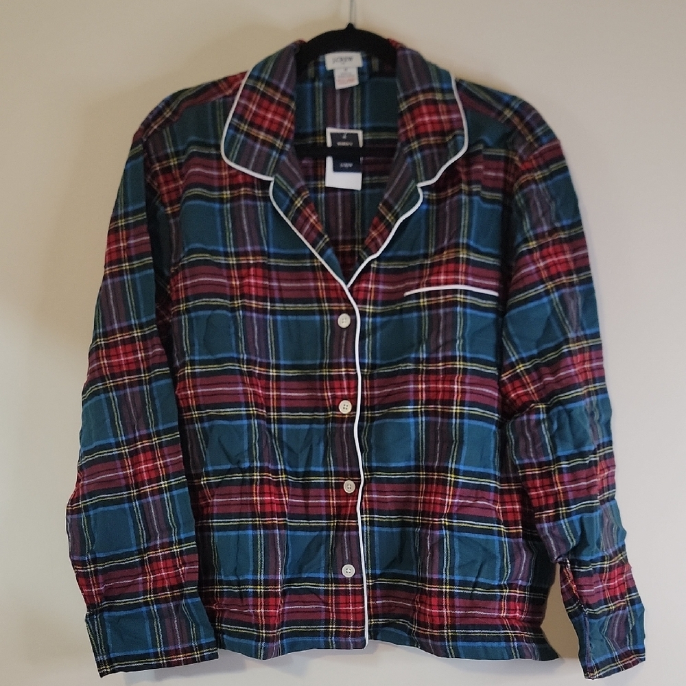 Plaid Button-Up Shirt J. Crew NWT